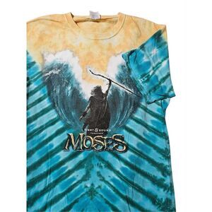 Y2K‎ Jerzees Sight & Sound Theatres Moses Ocean Tie Dye Shirt Tee 2000s Adult M